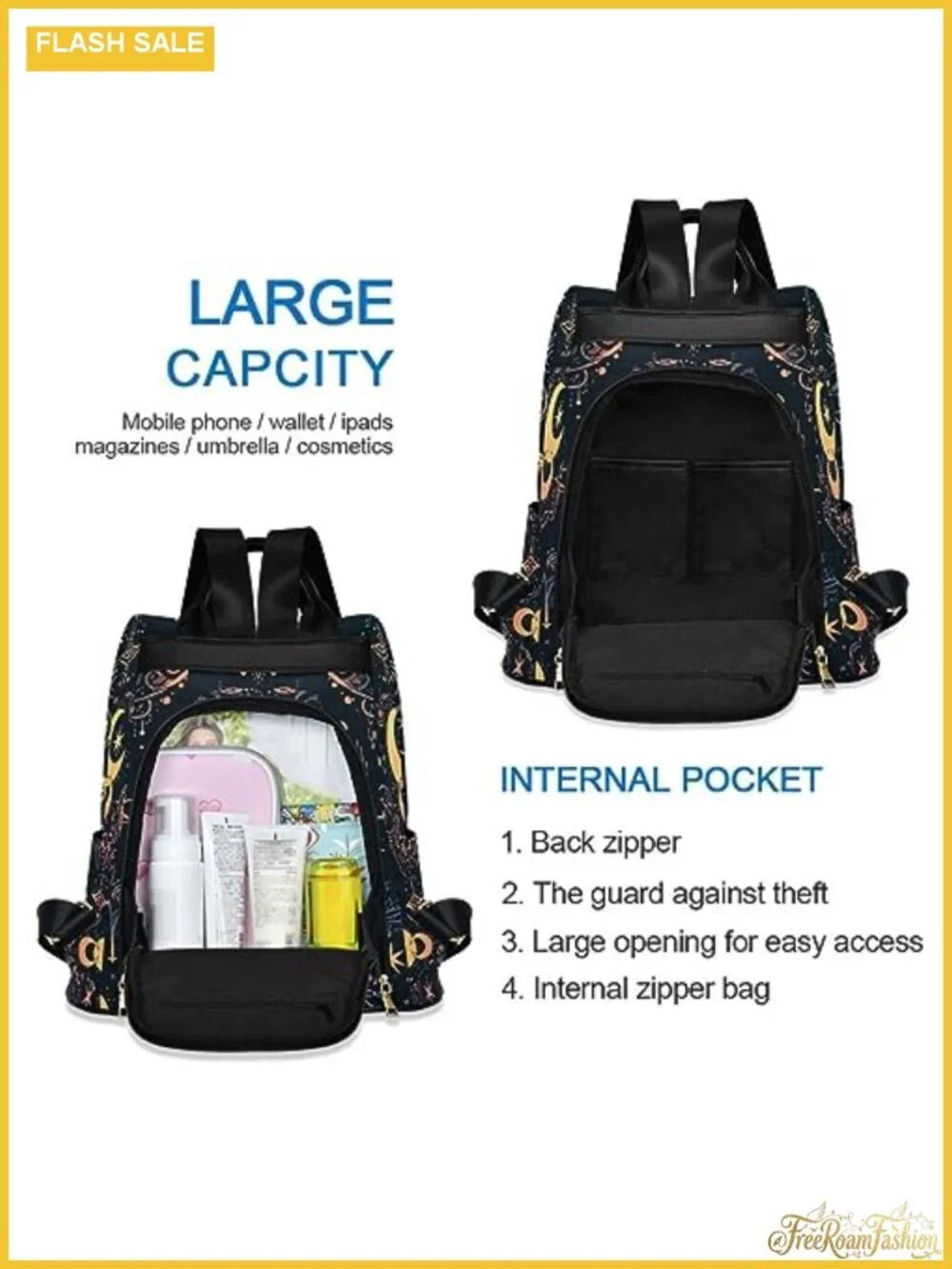 Women's Anti Theft Witch Backpack Purse with Laptop Compartment Polyester